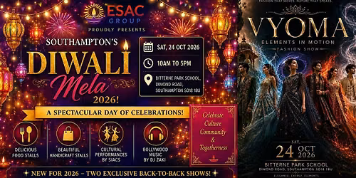 Southampton's Diwali Mela 2026 \u2014 Show Bookings (Krishna Leela & VYOMA)