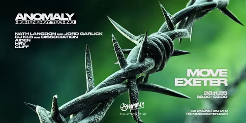 Anomaly High Energy Techno | Move Exeter 28.11.25