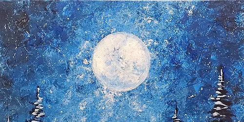 Blue Winter River Paint and Sip Class