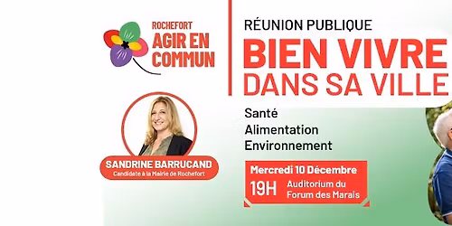 R\u00e9union publique "Bien vivre dans sa ville" 