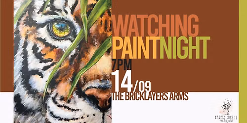 Watching Paint And Sip Night @ The Bricklayers Arms