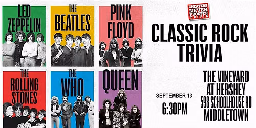 Classic  Rock Trivia at The Vineyard at Hershey