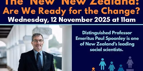 Professor Spoonley's The 'New' New Zealand: Are we ready for the change?