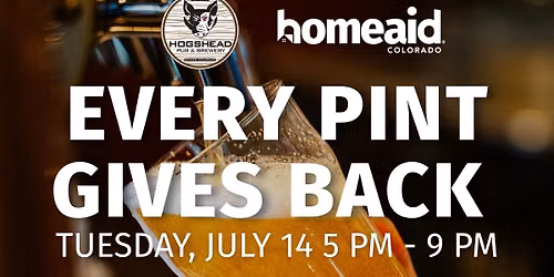 EVERY PINT GIVES BACK - HAPPY HOUR!