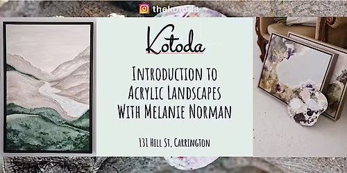 Intro to  abstract Acrylics \u2013 Landscapes \u2013 artist  Melanie Norman \u2013 $120 pp