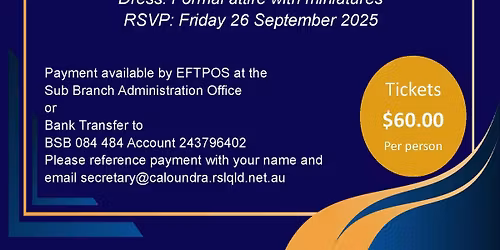 Veterans Spring Ball - hosted by Caloundra RSL Sub Branch