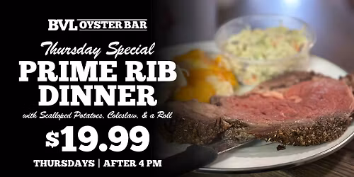 Prime Rib Thursdays \ud83e\udd69 at Brooksville Oyster Bar (Bob's)