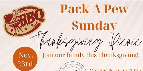 Pack a Pew Sunday Thanksgiving Picnic