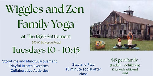 Wiggles and Zen Family Yoga at The 1850