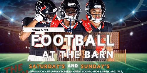 Gameday Weekends at The Barn!