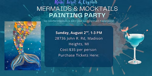 Mermaids and Mocktails Painting Party at Crimson Commuter