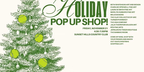 Holiday Pop Up Shop at Sunset Hills Country Club