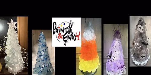 Paint and Enjoy\u201dTraditional or Spooky Sea Glass Tree\u201c Royal Winery
