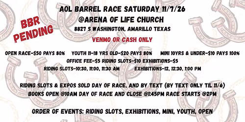 AOL November Barrel Race **BBR Pending**