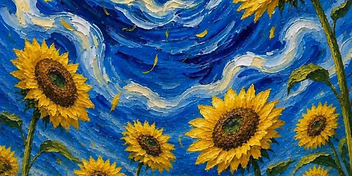 Van Gogh\u2019s Towering Sunflowers Acrylic Canvas Painting Experience at Lichfield Maize Maze 