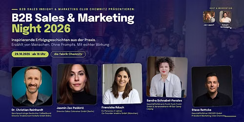 B2B Sales & Marketing Night Chemnitz 2026