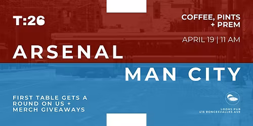 Coffee, Pints and Prem: Arsenal vs Manchester City Watch Party