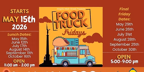 Food Truck Fridays in Downtown Angola: Final Fridays