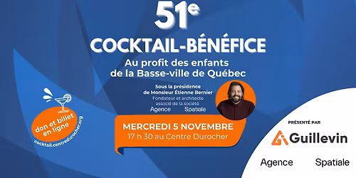 51e cocktail-b\u00e9n\u00e9fice du Centre Durocher