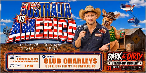 POCATELLO, ID @ Club Charleys \u2666 STAND-UP comedy\u2666 THURSDAY \u2666 19 November @ 7pm (local time)