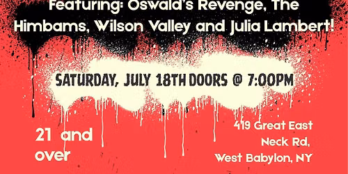 Oswald's Revenge, The Himbams Wilson Valley and Julia Lambert at Whiskey Rocks!