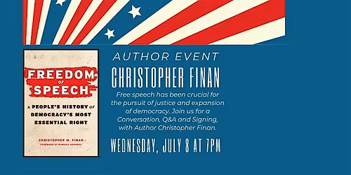 Join us for a Conversation and signing with Christopher Finan.