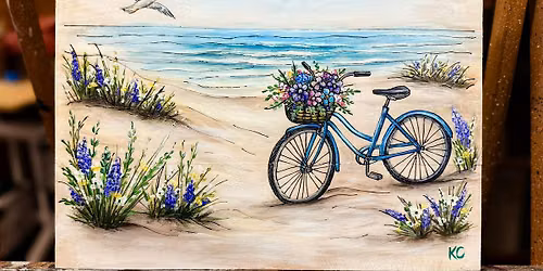 Let's Paint: Bicycle By The Sea