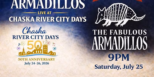 Fabulous Armadillos at Chaska River City Days 50th Celebration