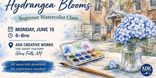 Hydrangea Blooms: Beginner Watercolor Class