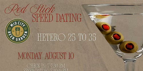 8\/10 - Red Stick Speed Dating @ Mid City Beer Garden