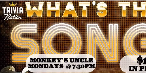 Trivia Nation What's That Song? Music Trivia @ Monkey's Jax Beach - $150 In Prizes- Mondays 7:30pm