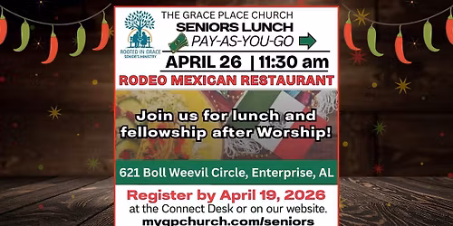 Pay-As-You-Go Seniors Lunch at Rodeo Mexican Restaurant