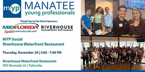 MYP Social - November 20 - Riverhouse Waterfront Restaurant