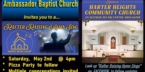 Saturday, May 2nd Hymn Sing