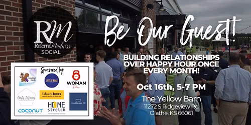 RM Social - Oct 16th, 5-7 PM at The Yellow Barn