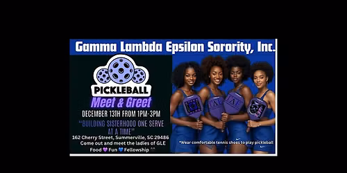 Pickleball Meet and Greet with Gamma Lambda Epsilon Sorority, Inc.