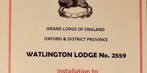 Watlington Lodge Installation to 3rd Degree