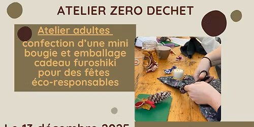 Atelier création d’une bougie, déco de Noël & emballage cadeau furoshiki