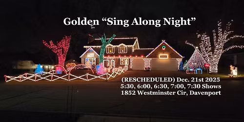 Golden "Sing Along Night" at the Kall Christmas Light Display