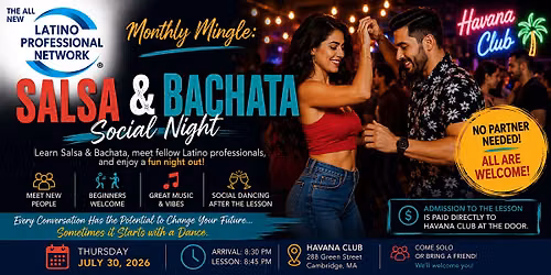 Latino Professional Network Monthly Mingle: Salsa & Bachata