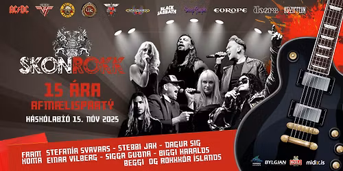 SKONROKK: 15 \u00e1ra afm\u00e6lispart\u00fd