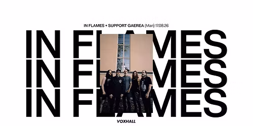 Udsolgt! In Flames + support Gaerea p\u00e5 VoxHall