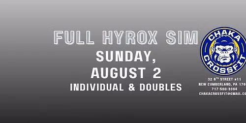 Full HYROX Simulation at Chaka CrossFit 8\/2