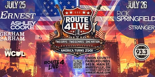 93.3 The Bus  & Rt 4 Live Presents Rick Springfield