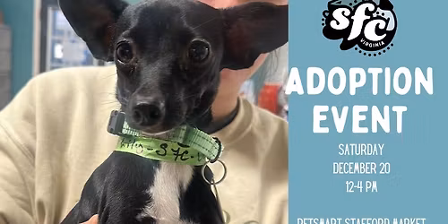 12/20 Adoption Event at PetSmart Stafford Market Place