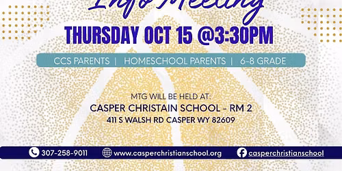CCS Middle School Boys Basketball - INFO Meeting