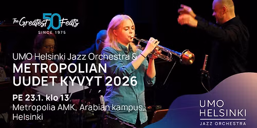UMO Helsinki Jazz Orchestra & Metropolian uudet kyvyt 2026
