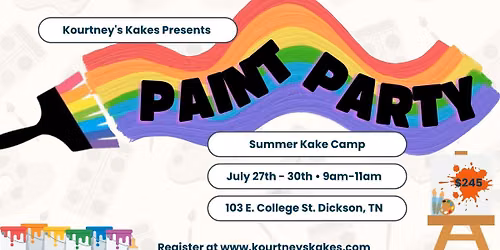 PAINT PARTY SUMMER KAKE CAMP