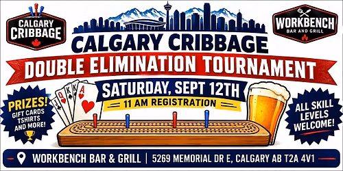 Calgary Cribbage double elimination tournament