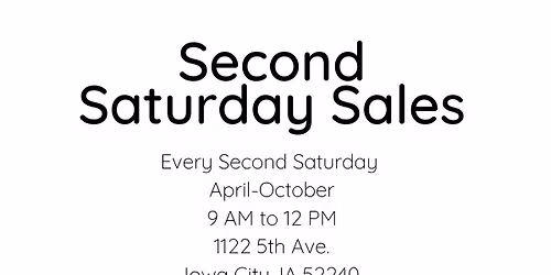 Second Saturday Book Sales 